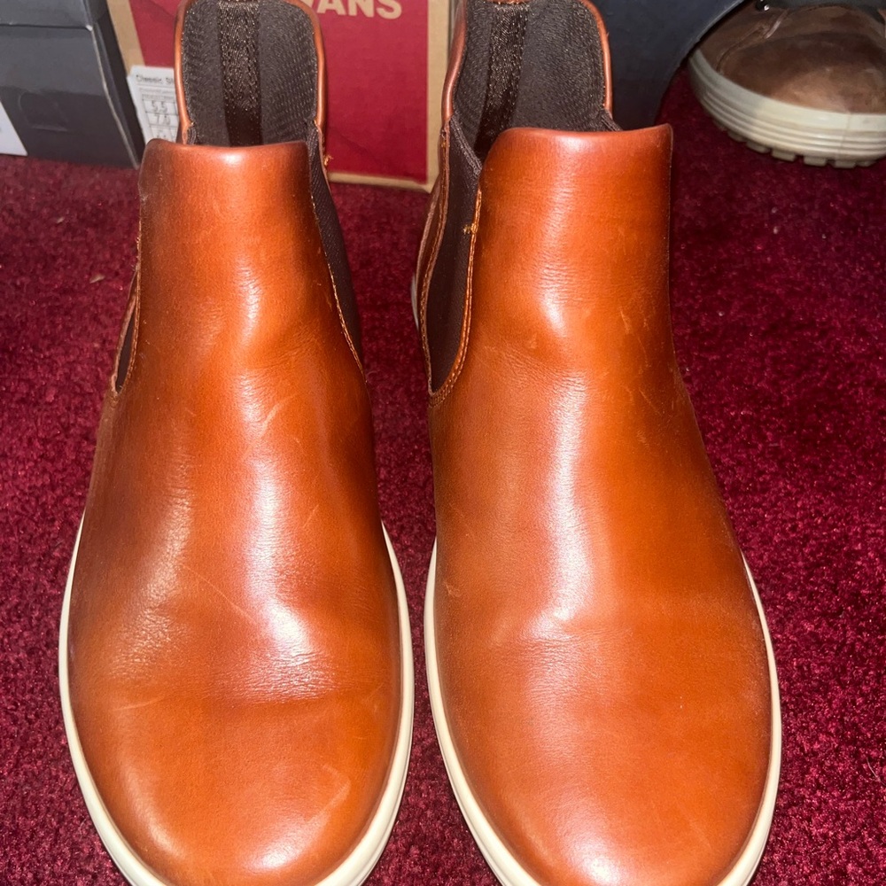 Ecco Soft 37 Taupe Ankle Boots View 3